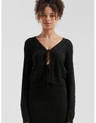 QS Cardigan fara inchidere cu prindere frontala - Negru