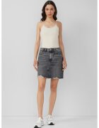 QS Fusta din denim cu aspect deteriorat - Gri inchis