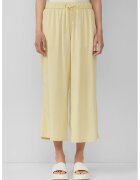 QS Pantaloni crop cu croiala ampla - Galben deschis