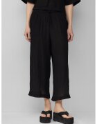 QS Pantaloni crop cu model texturat - Negru