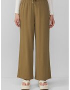 QS Pantaloni drepti din amestec de in - Verde masliniu