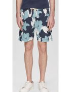 QS Q/S by s.Oliver Pantaloni scurti barbat cu imprimeu floral - Alb/Albastru/Bleumarin
