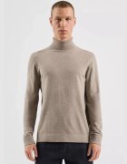 QS Q/S by s.Oliver Pulover tricotat barbati - cu guler inalt - croiala Regular fit - Maro