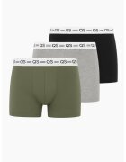 QS Q/S by s.Oliver Underwear barbati Set 3 perechi de boxeri - Verde pudrat