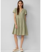 QS Rochie cu maneci scurte - Verde pal