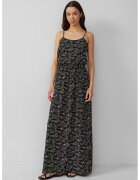 QS Rochie maxi evazata - Alb/Albastru ultramarin