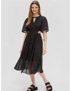 QS Rochie midi cu decupaje laterale - Negru