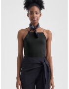QS Top crop cu decolteu patrat - Negru
