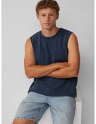 QS Top regular fit din bumbac - Bleumarin