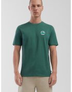 QS Tricou de bumbac cu decolteu la baza gatului - Verde englez