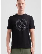 QS Tricou de bumbac cu logo - Negru