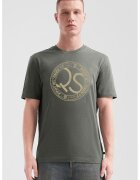 QS Tricou de bumbac cu logo - Verde aquamarin