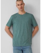 QS Tricou din amestec de bumbac cu decolteu la baza gatului - Verde