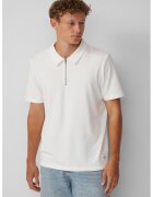 QS Tricou polo regular fit din bumbac - Alb