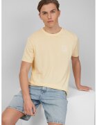 QS Tricou regular fit cu model grafic discret - Portocaliu pal
