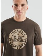 QS Tricou regular fit cu model grafic - Maro inchis