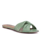 QUAZI Papuci flip-flop dama - Piele naturala - Verde - Verde