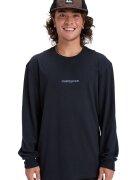Quiksilver Bluza lejera din bumbac organic - Albastru pastel/Negru