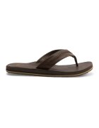 Quiksilver Papuci flip-flop de piele Carver - Maro inchis
