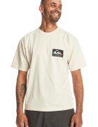 Quiksilver Tricou de bumbac organic Back Flash - Crem