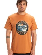 Quiksilver Tricou regular fit cu imprimeu - Negru/Portocaliu/Albastru