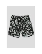 R Pantaloni scuti pentu baie cu impimeu text