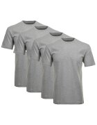 Ragman Set de tricouri de casa cu decolteu la baza gatului - 4 piese - Gri