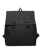 Rains Rucsac unisex - negru - material impermeabil - dimensiuni 30x45 cm