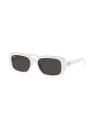 Ray-Ban Ochelari de soare unisex dreptunghiulari - Alb murdar