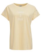 Redraft Tricou de bumbac cu imprimeu text Amour 4103 - Galben
