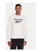 Reebok Bluza pentru barbati - cu maneca lunga - bumbac - alb -