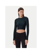 Reebok Bluza sport dama - LS Crop 118570 - negru - 72% nylon - 28% elastan