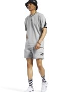 Reebok Pantaloni scurti cu logo si buzunare laterale Classics - Gri deschis melange