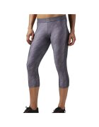 Reebok Pantaloni Workout Ready Printed Capri 3/4 femei - Gri