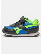Reebok Pantofi sport din piele ecologica cu logo Royal - Negru/Albastru inchis/Verde electric