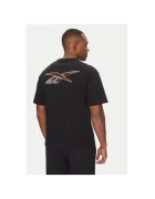 Reebok Tricou barbati 100214893 - Bumbac - Negru - Negru