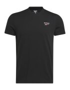 Reebok Tricou cu broderie logo pentru fitness Identity - Negru