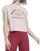 Reebok Tricou cu design logo - Roz pastel