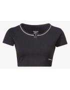 Reebok Tricou dama - bumbac/elastan - negru/alb -