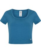 Reebok Tricou Dama - CL WDE Jersey Top IC0120 - Croi Lejer - Confortabil Si Usor - Ideal Pentru Uz Zilnic Si Activitati Fizice - Material Respirabil - 93% Bumbac - 7% Elastan - Elastic Si Se Potriveste Pe Silueta - M - Albastru