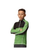 Regatta Bluza copii Hewley - verde - respirabil - cu fermoar - maneca lunga - elastic