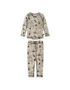 Reima Set Lenjerie Termoactiva unisex - bej/negru
