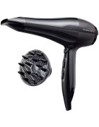 Remington Uscator de par - 2300 W - 3 Trepte temperatura - 2 Viteze - Tehnologie cu ioni - Concentrator - Difuzor - Negru