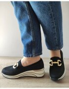 REMONTE Pantofi Casual Dama D0T12-02 Negri Velur - Negru - Negru