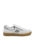 REMONTE Pantofi sport dama alb cu argintiu - din piele naturala REMD2C02-80 - Alb
