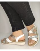 REMONTE Sandale Casual Dama D2K53-91 Albe Cu Metalic - Alb - Alb