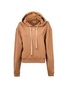 Replay Hanorac de bumbac organic cu maneci cazute - Maro