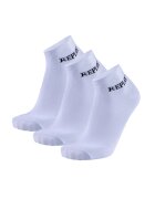Replay Set de sosete unisex scurte cu logo - 3 perechi - Alb