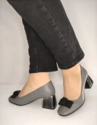 RICO Pantofi Eleganti Dama 148 Gri Cu Negru - Gri - Gri