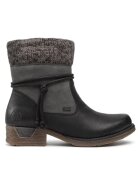 Rieker Botine dama 301084549 - Piele ecologica - Negru